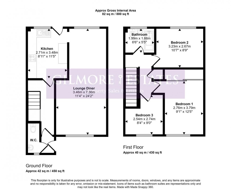Floorplan for High Shaw, Prudhoe