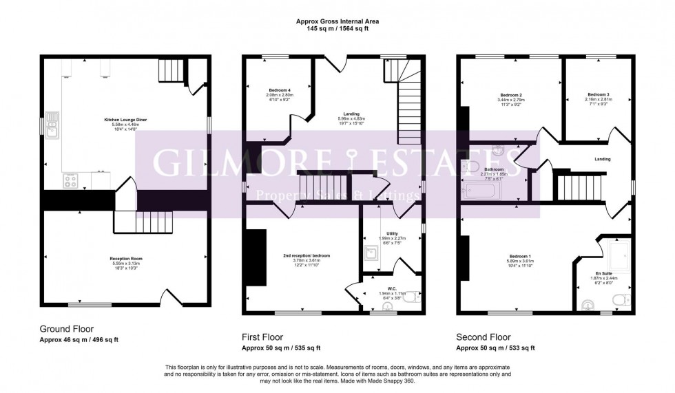 Floorplan for Dene View, West Road, Prudhoe