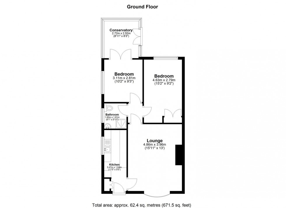 Floorplan for Moorlands, Prudhoe