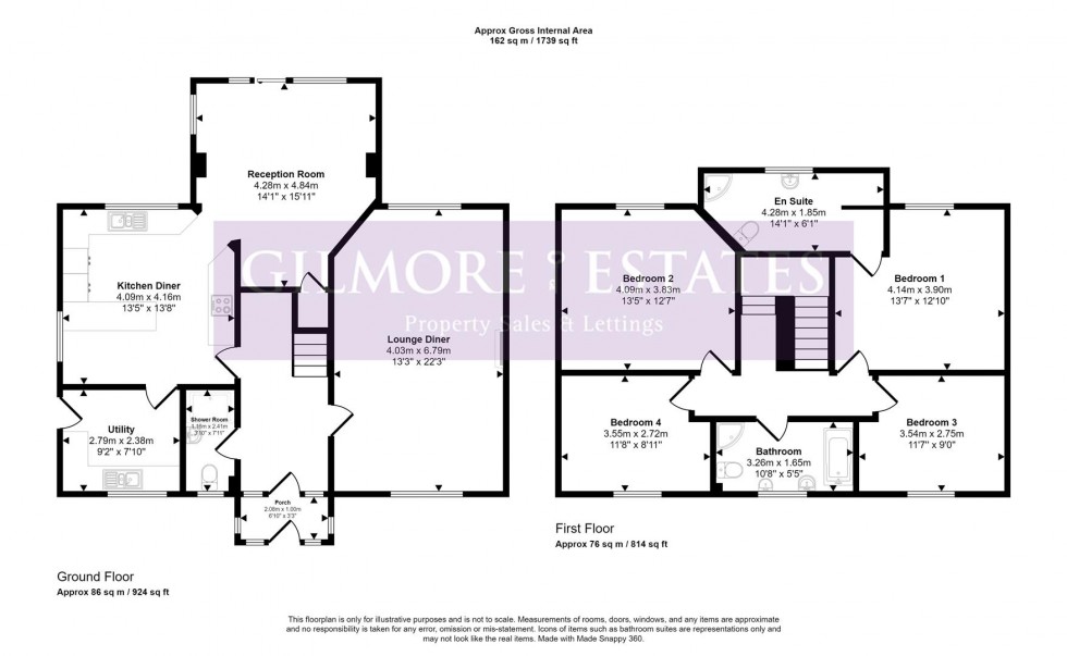 Floorplan for South Road, Prudhoe