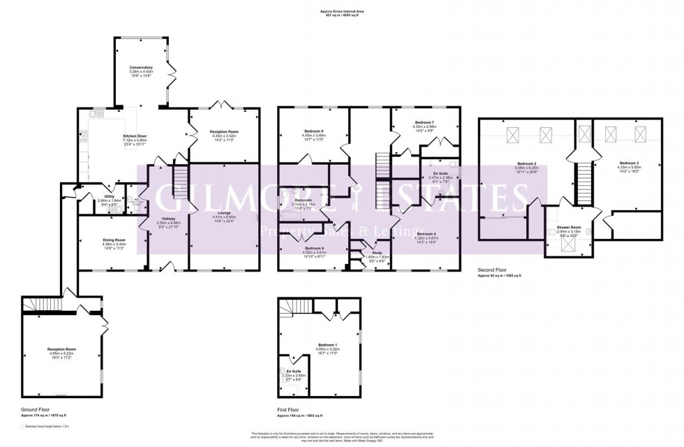 Floorplan for Conifer Court, Greenside, Ryton