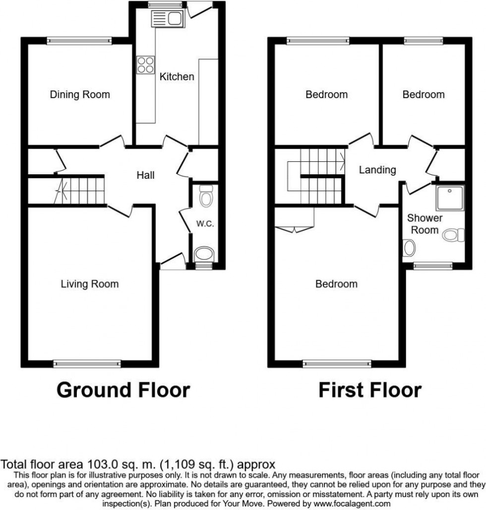 Floorplan for Westburn Mews, Ryton