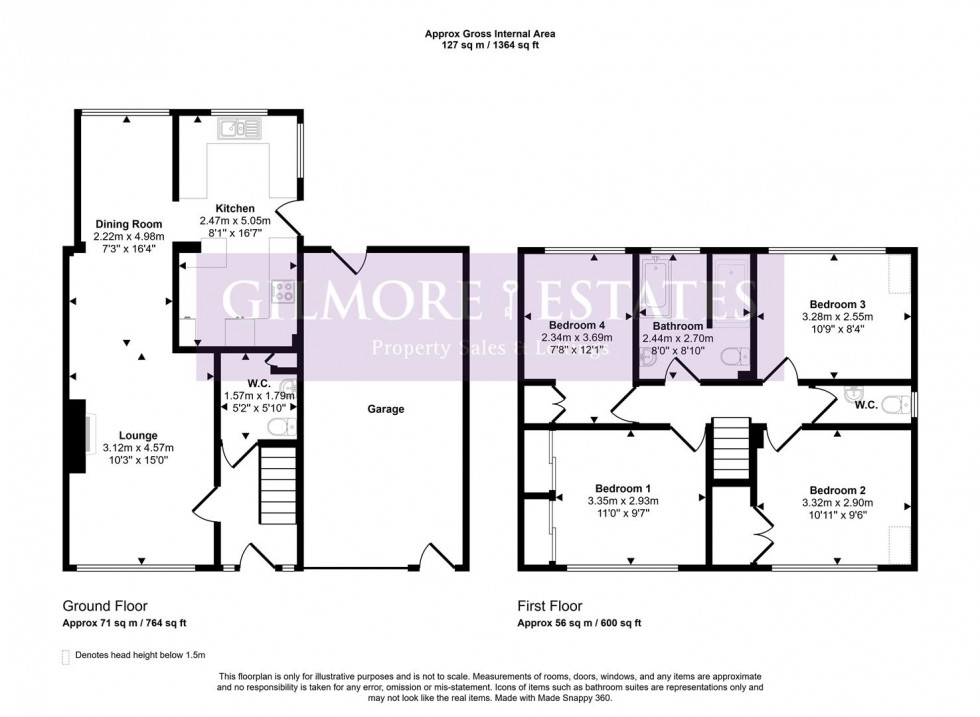 Floorplan for Moorlands, Prudhoe