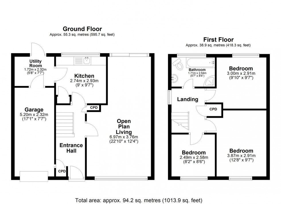 Floorplan for Westwood View, Crawcrook, Ryton