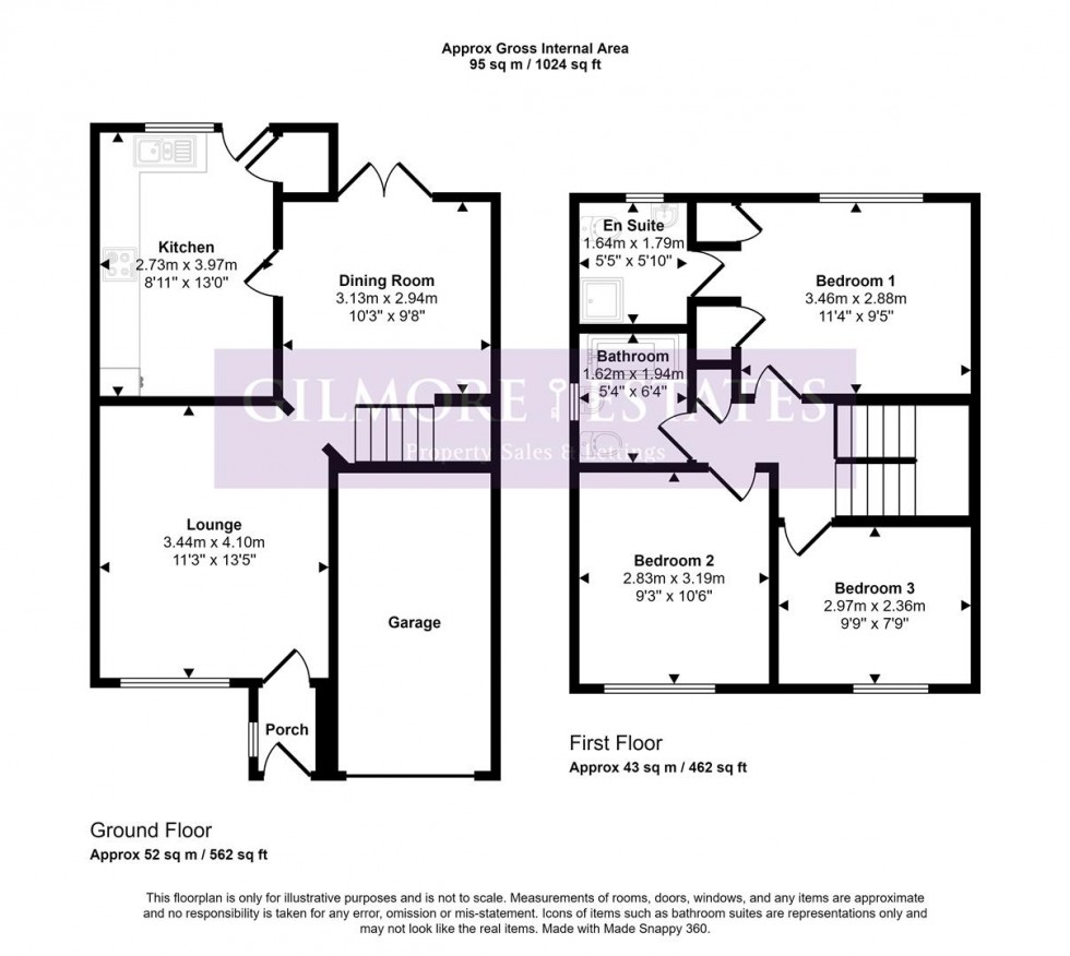 Floorplan for Rolley Way, Prudhoe