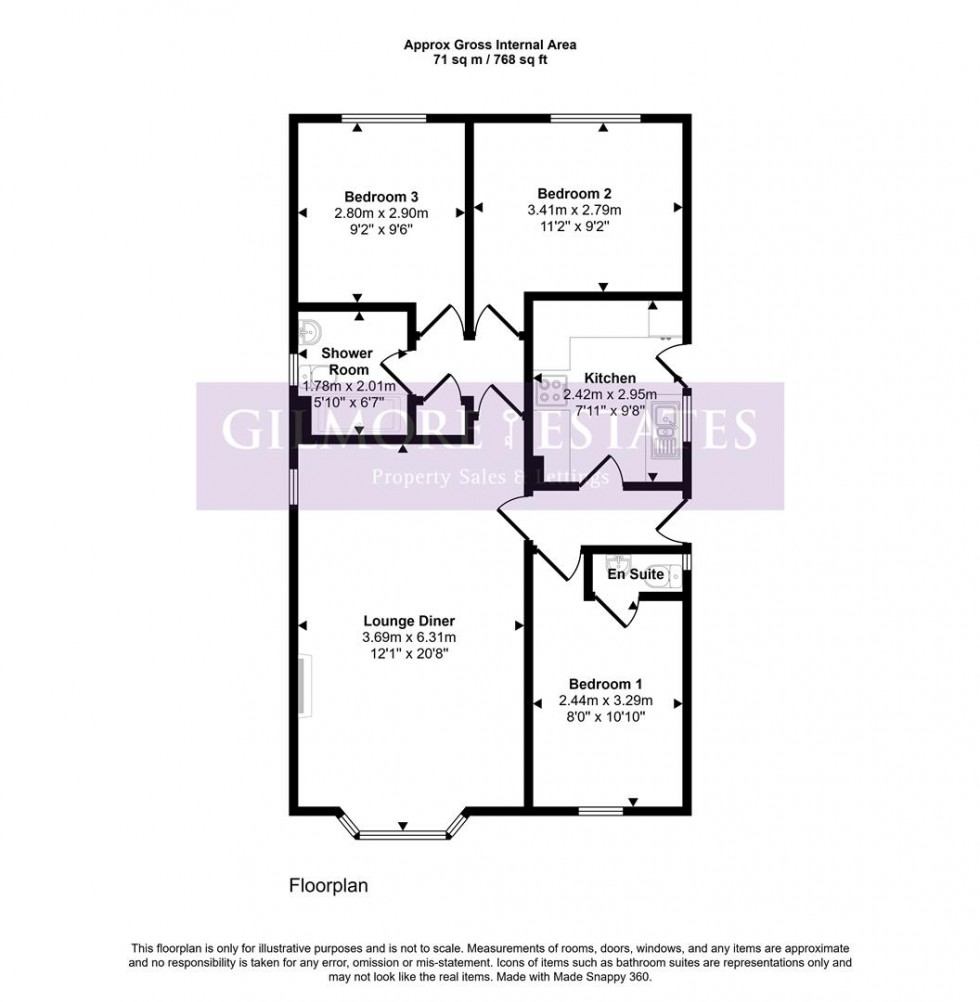 Floorplan for Moss Crescent, Ryton